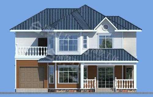 二层钢结构外观效果图（二层钢结构的房子设计图）